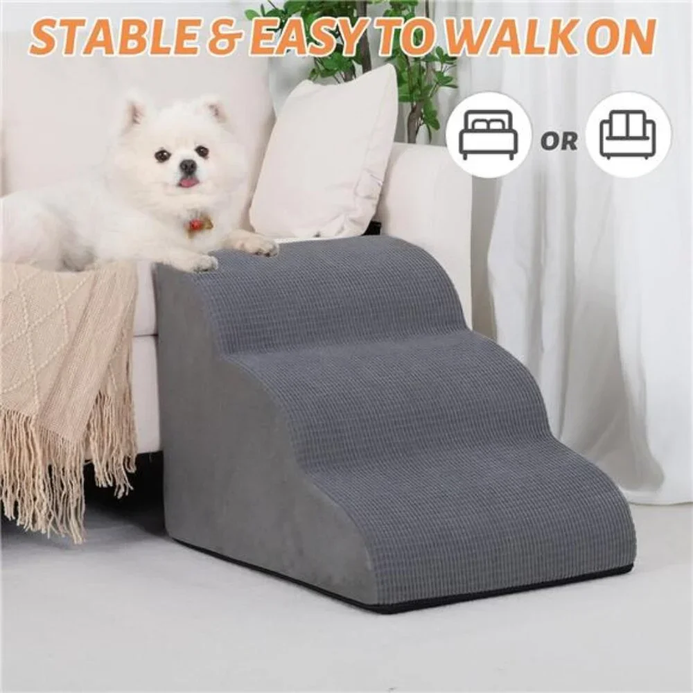 Dog Stairs for Small Dogs to get Beds or Couches, Non-Slip Sturdy Pet Steps